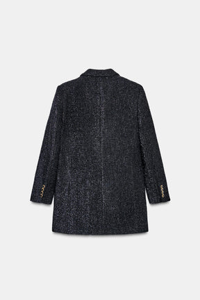 Blazer mit Metallic-Faden