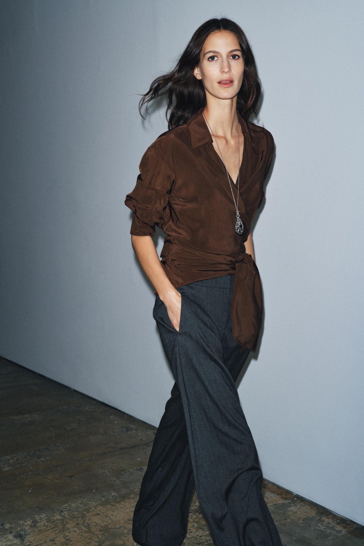 Drapiertes Crossover-Modetop