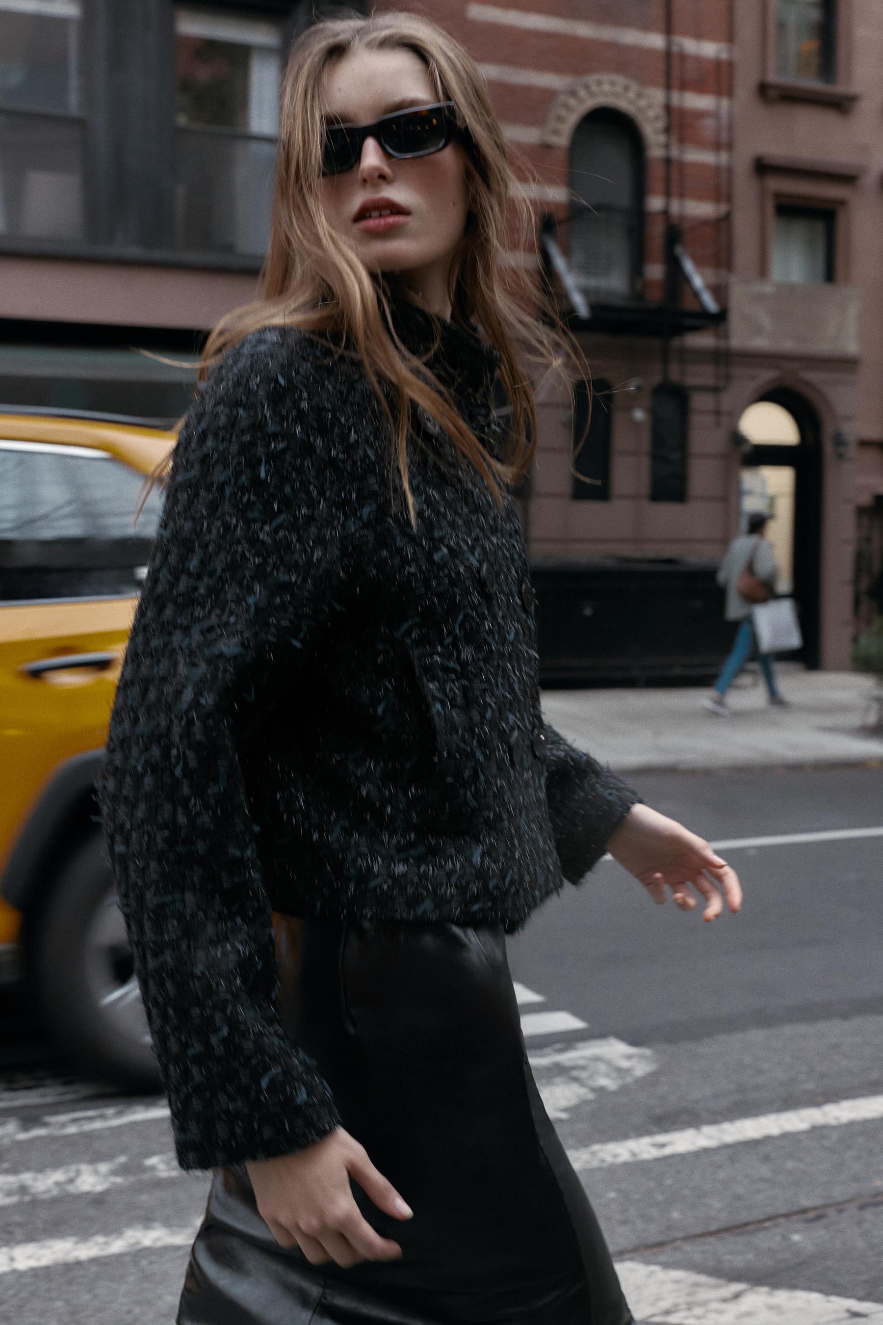 Strukturierte Crossover-Jacke