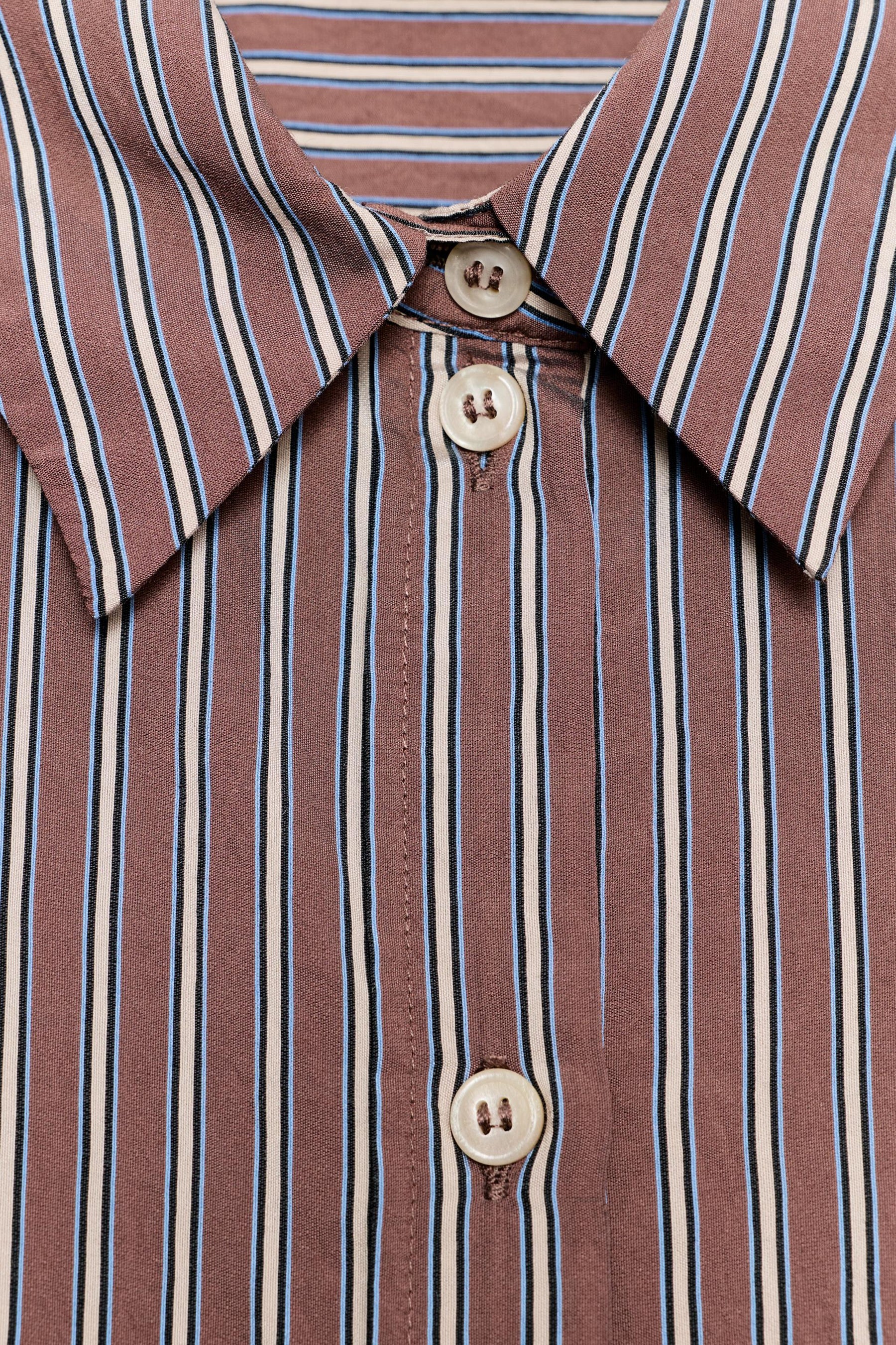 ÜBERGRÖSSTES GESTREIFTES POPELINE-HEMD