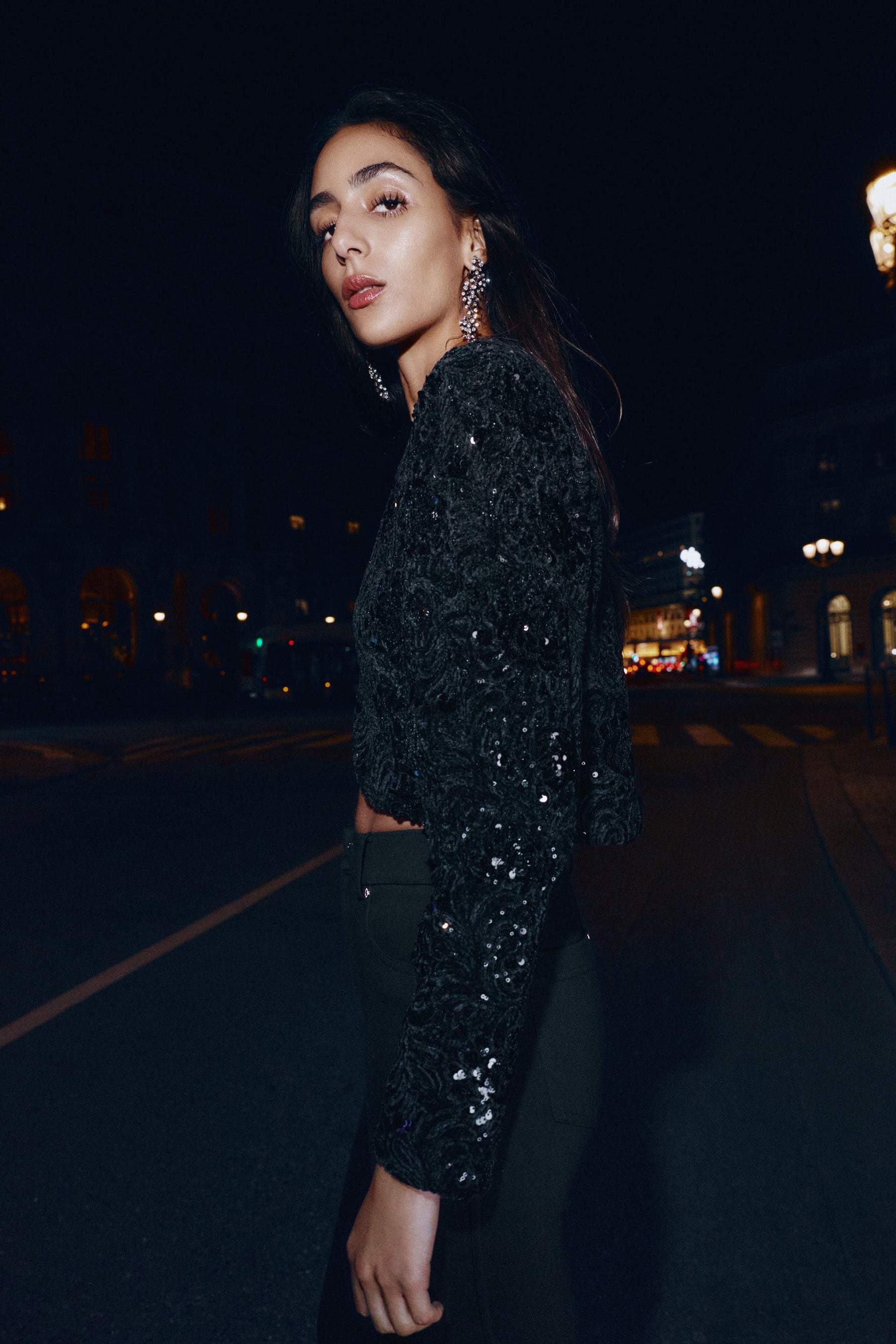 SEQUIN VOLUME SLEEVE JACKET - Image 4