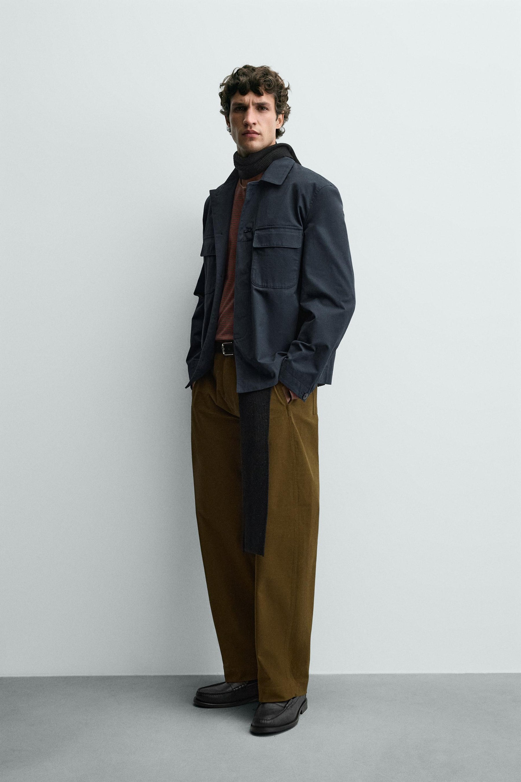 TEXTURED TWILL OVERSHIRT WITH POCKETS - Image 4