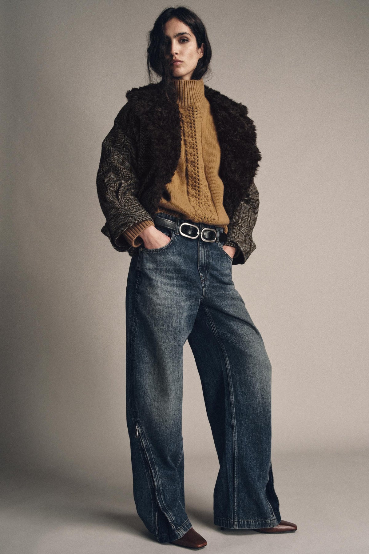 Ballonjeans mit mittelhohem Bund