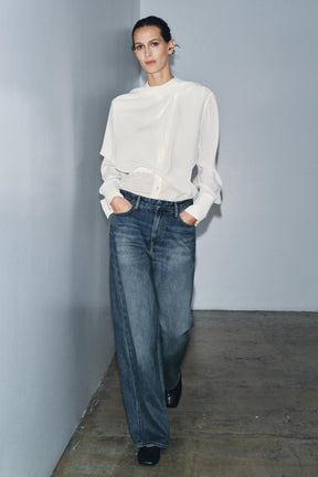 Baggy Jeans mit mittelhohem Bund
