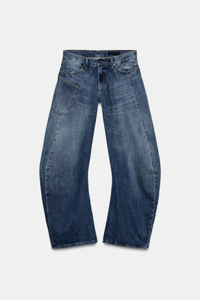 Entspannte Low-Rise-Jeans