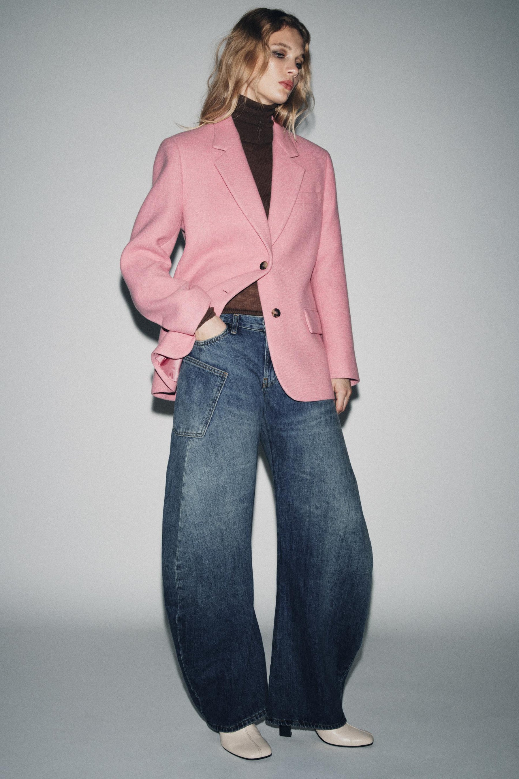 Entspannte Low-Rise-Jeans