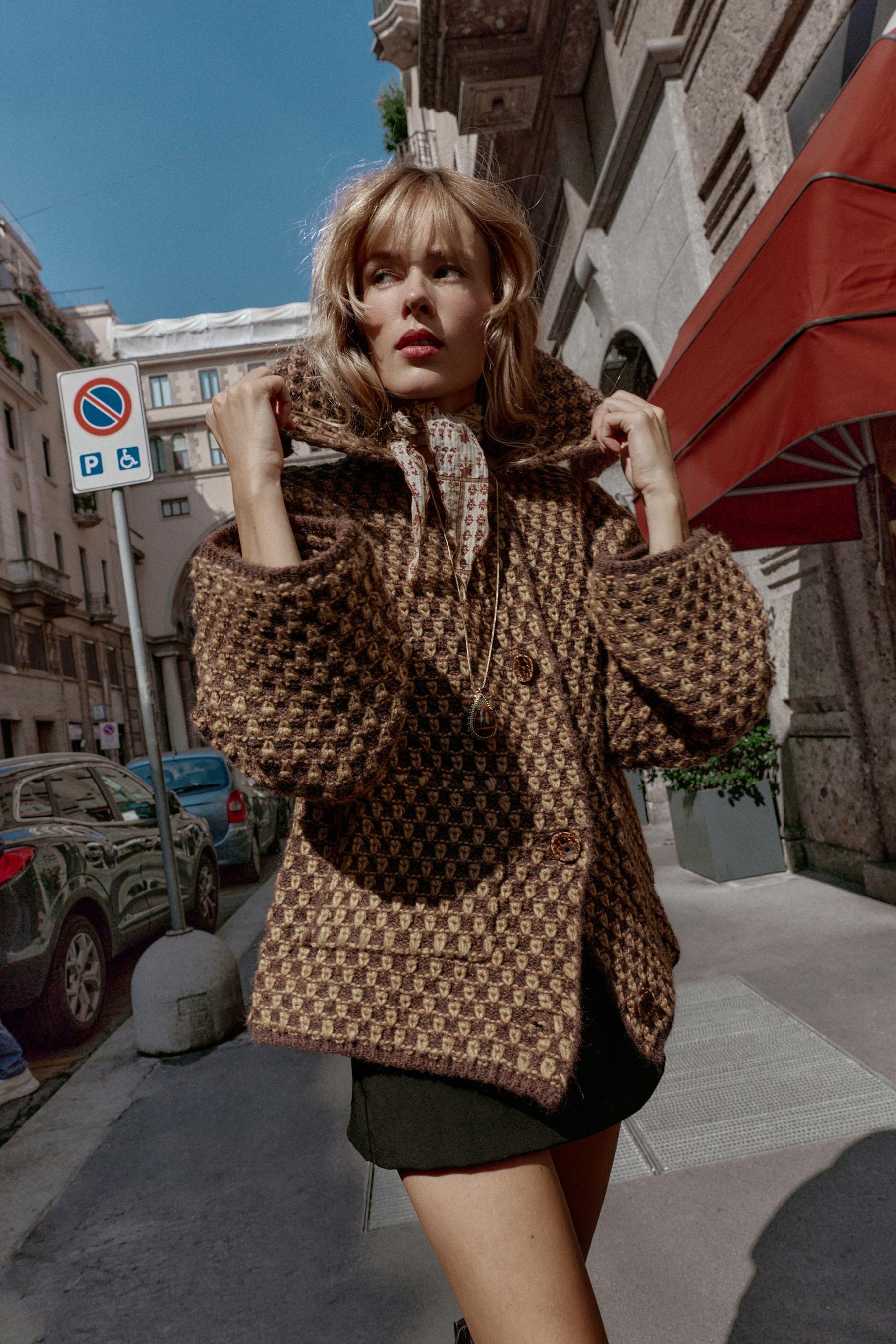 Oversize-Strickjacke