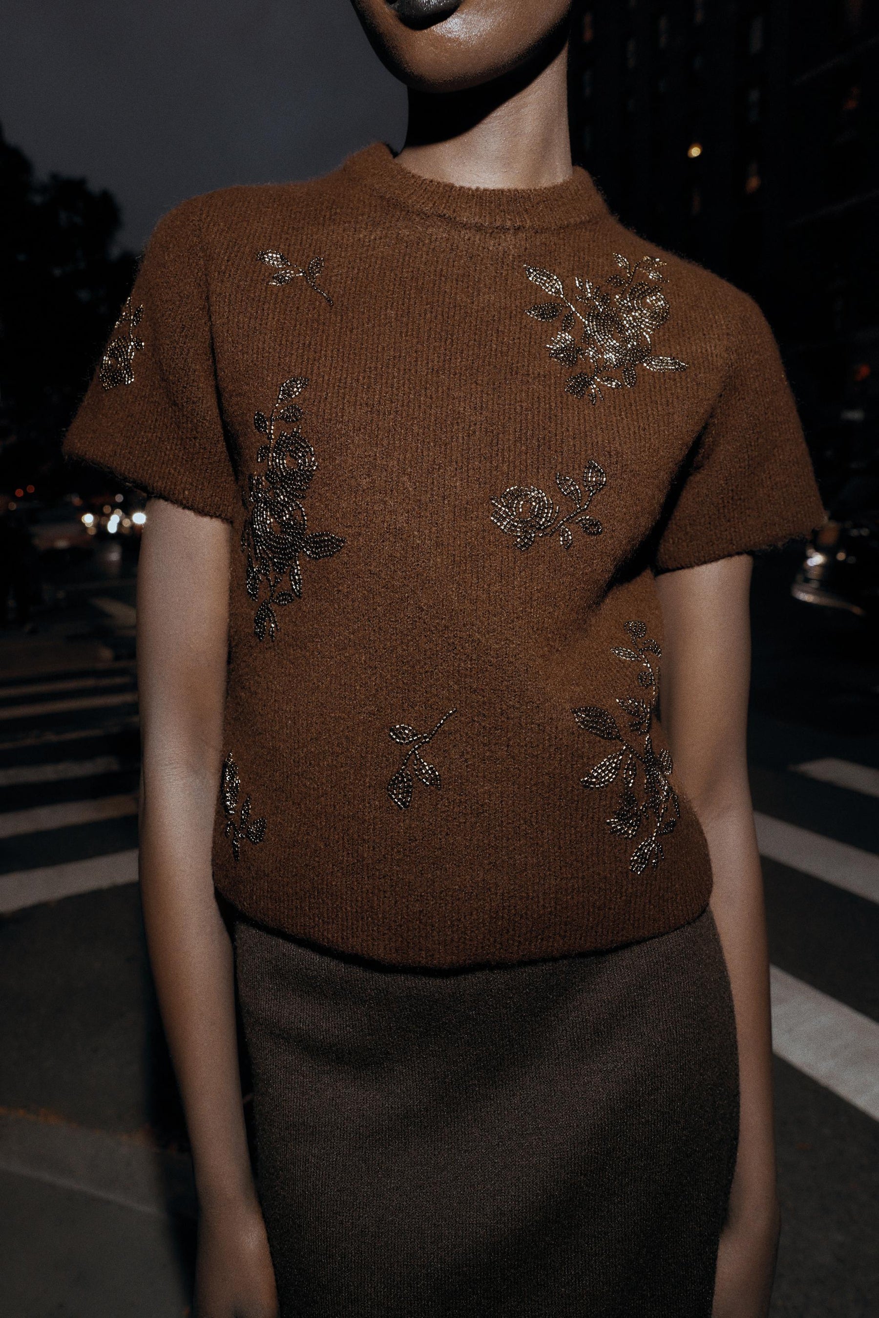 SHORT SLEEVE BEADED JUMPER - Image 3