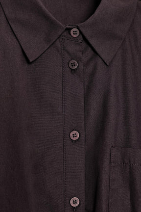 Kurzes Popeline-Ballonhemd