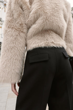 Hahnentritt-Hose mit Gürtel