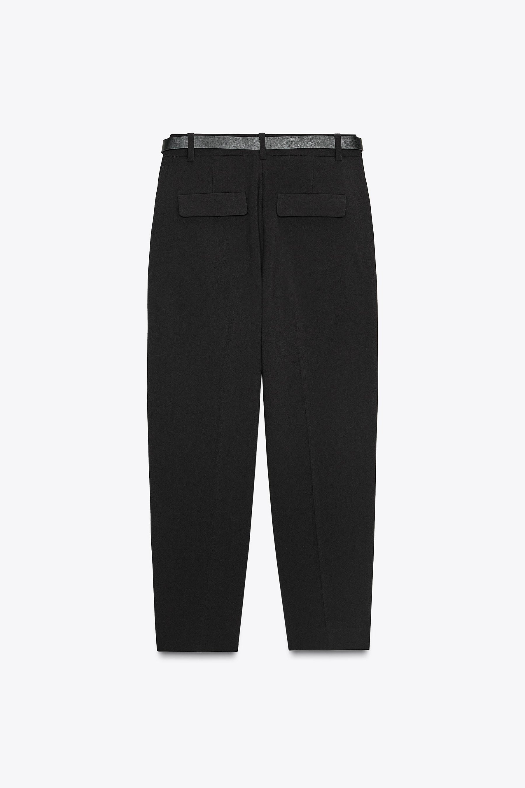 Hahnentritt-Hose mit Gürtel