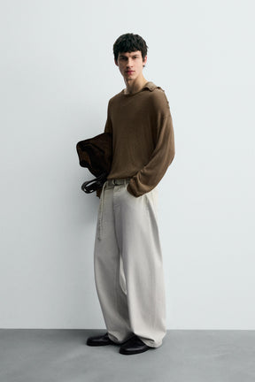 BELTED RELAXED FIT JEANS - Image 4