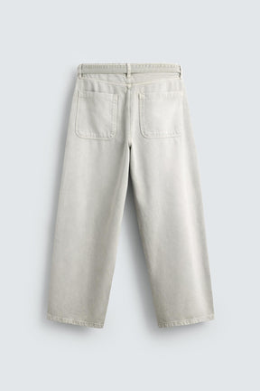 BELTED RELAXED FIT JEANS - Image 8