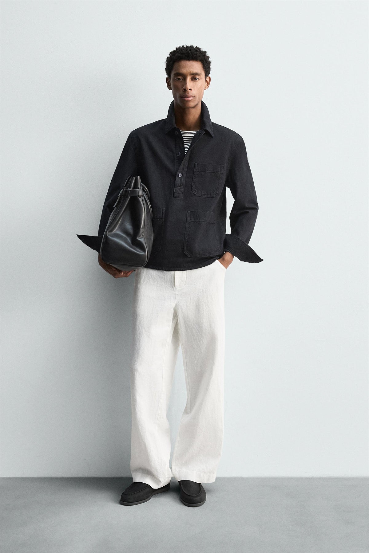 DENIM POLO SHIRT - Image 1