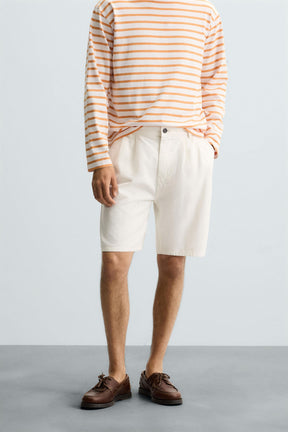 PLEATED RELAXED FIT BERMUDA SHORTS - Image 2