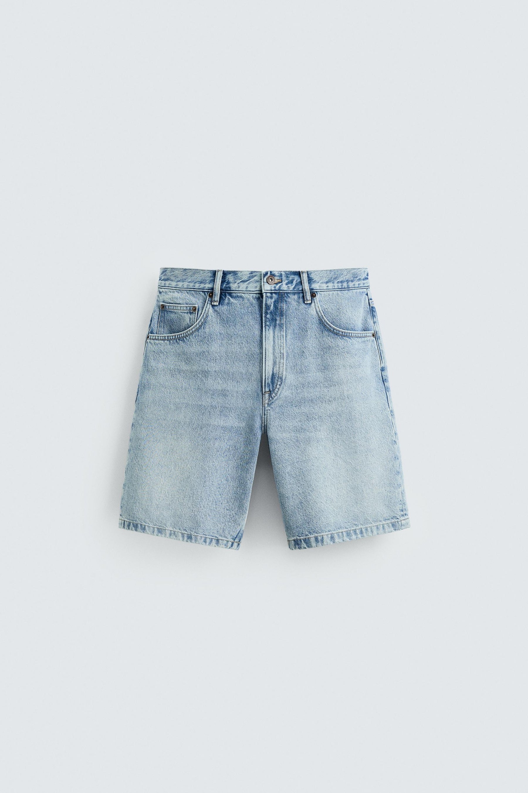 REGULAR FIT DENIM BERMUDA SHORTS - Image 6