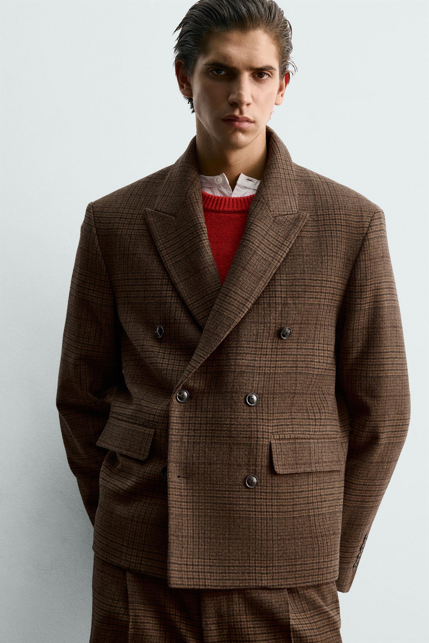 BOXY FIT CHECK SUIT BLAZER - Image 5