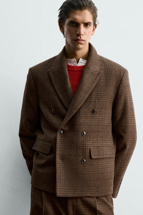 BOXY FIT CHECK SUIT BLAZER - Image 5