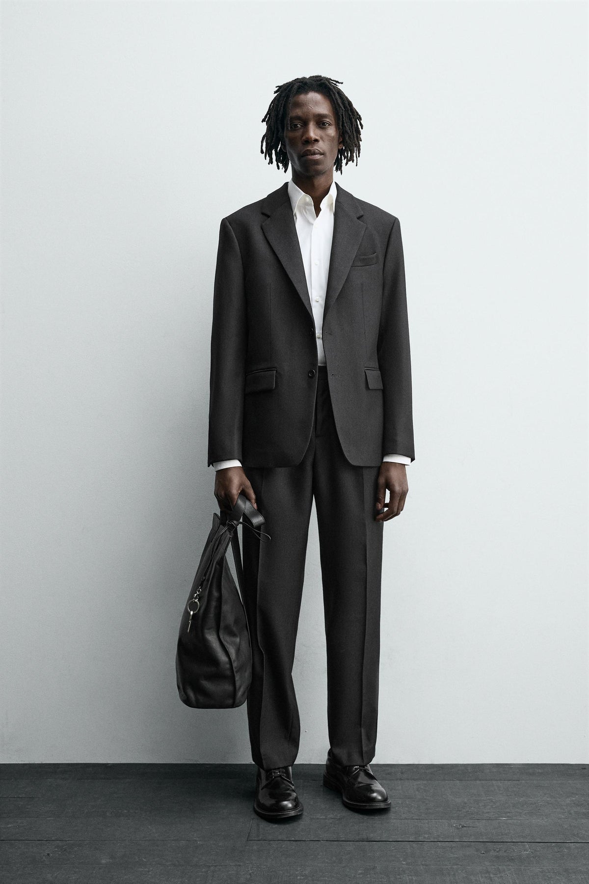 WOOL BLEND TEXTURED SUIT BLAZER - Image 1