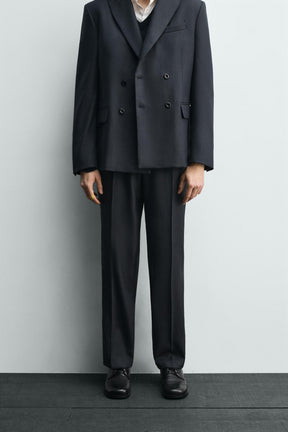 TEXTURED SUIT TROUSERS - Image 2