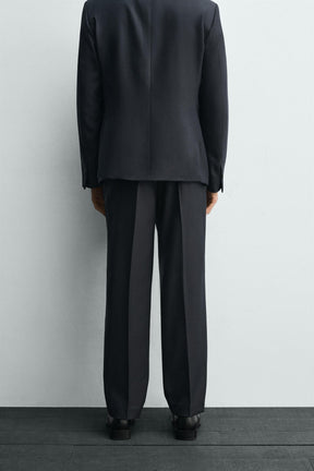 TEXTURED SUIT TROUSERS - Image 3