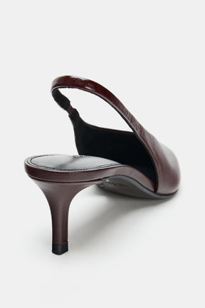 SLINGBACK-SCHUHE AUS LEDER