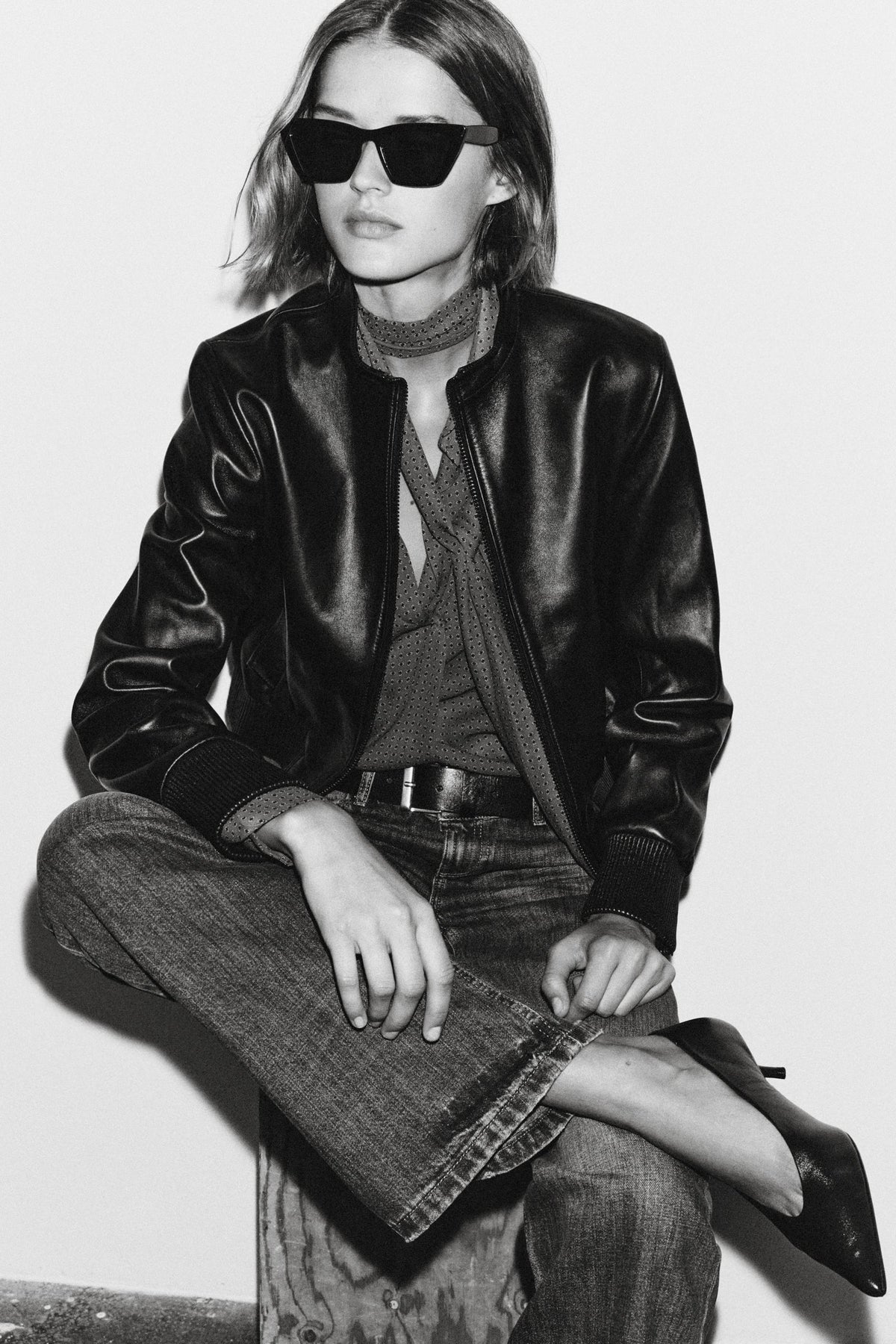 Kitten Heel aus Leder