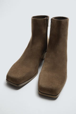 Heeled Leather Boots