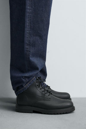 CHUNKY LACE-UP BOOTS - Image 1