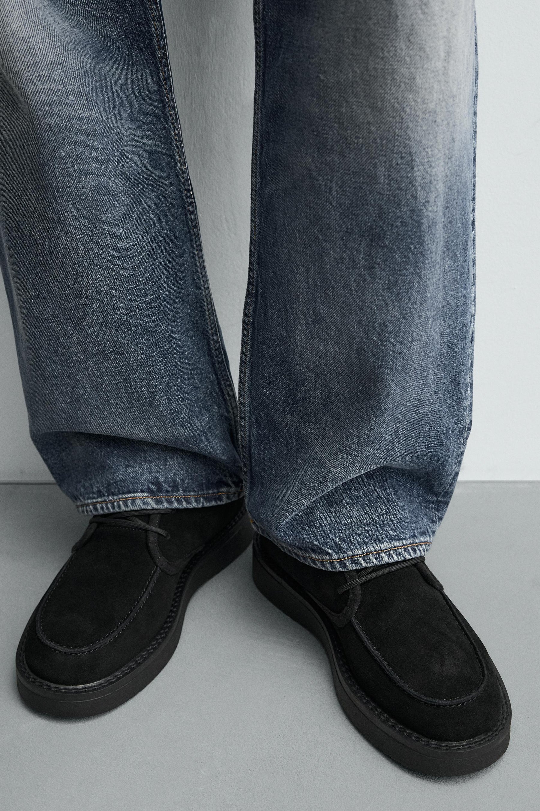 Lace-Up Leather Boots