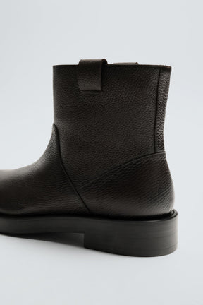 Wide Sole Leather Boots