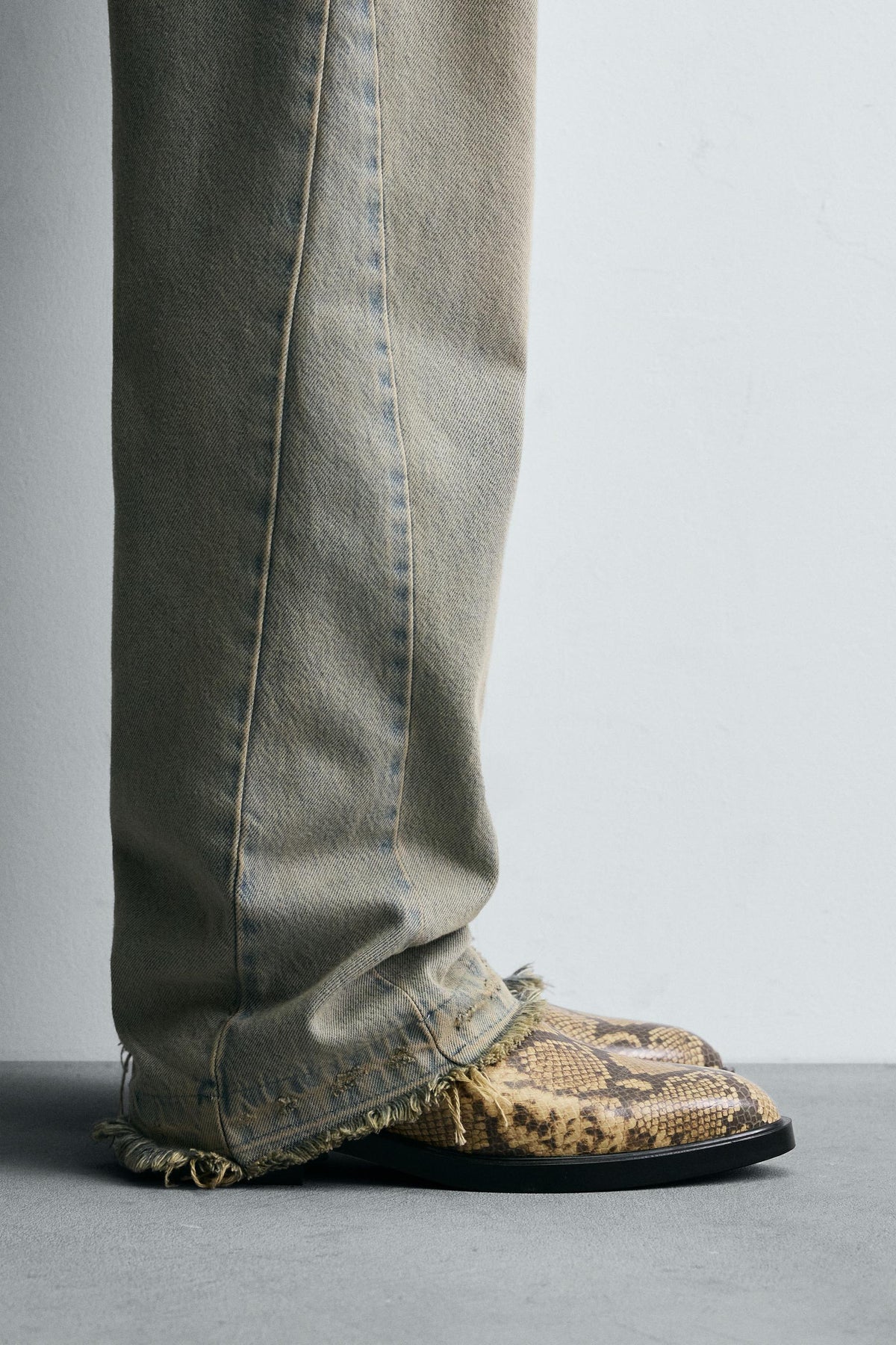 ANIMAL PRINT LEATHER BOOTS - Image 1