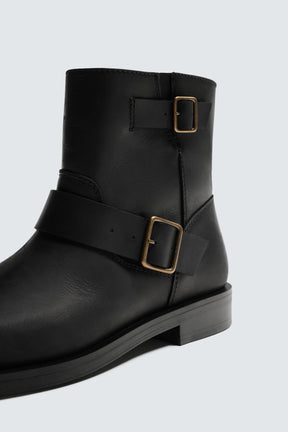 BUCKLED LEATHER BOOTS - Image 6