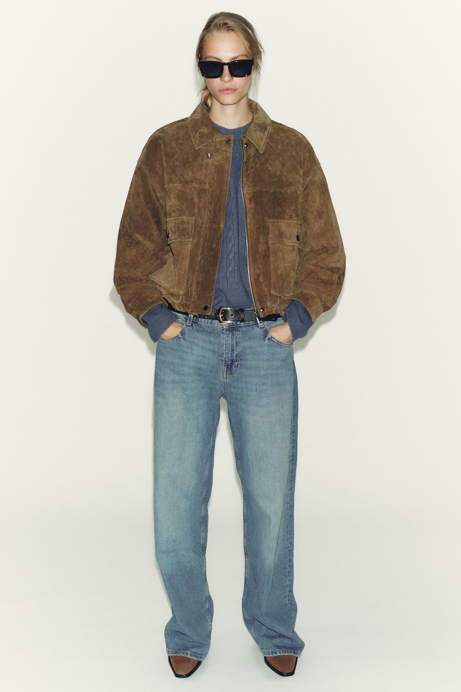 Stiefeletten aus Wildleder mit Absatz