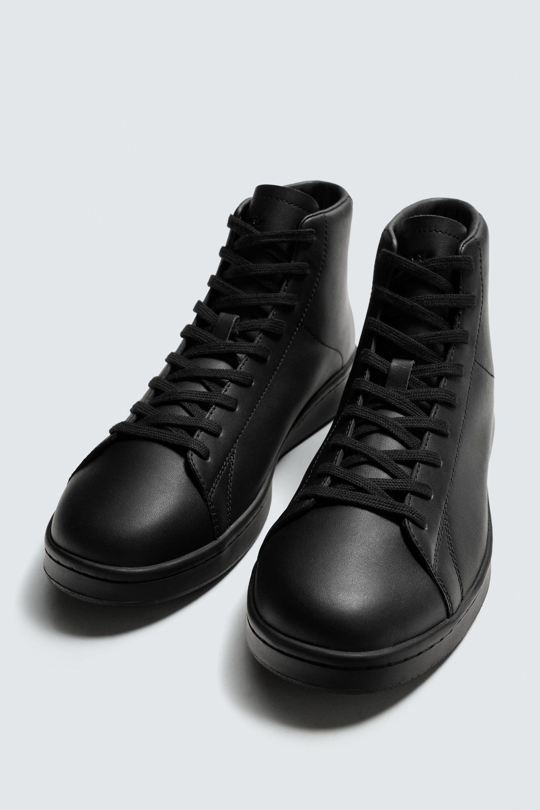 LEATHER HIGH-TOP TRAINERS - Image 5