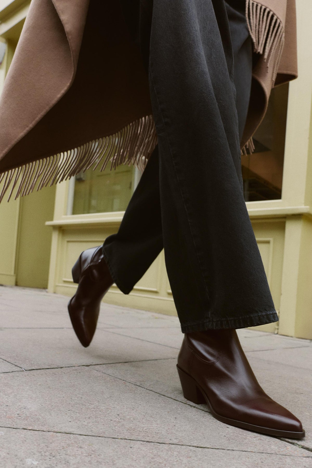 Leder-Cowboystiefeletten