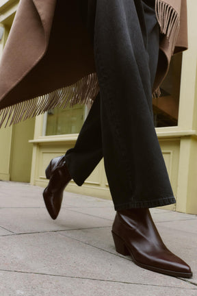 Leder-Cowboystiefeletten