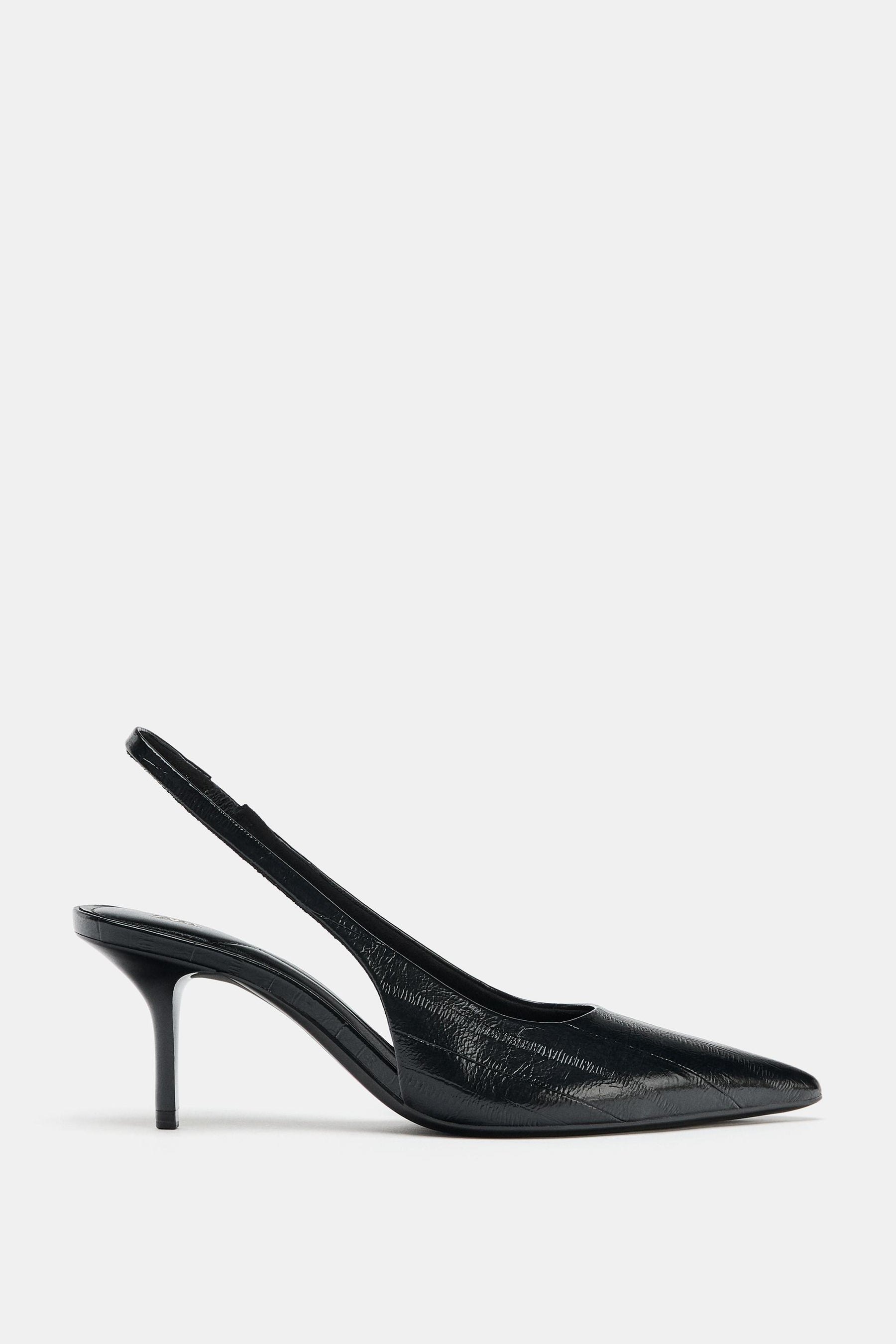 Slingback-Schuhe mit Struktur