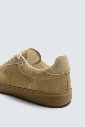 CONTRAST SOLE LEATHER TRAINERS - Image 6