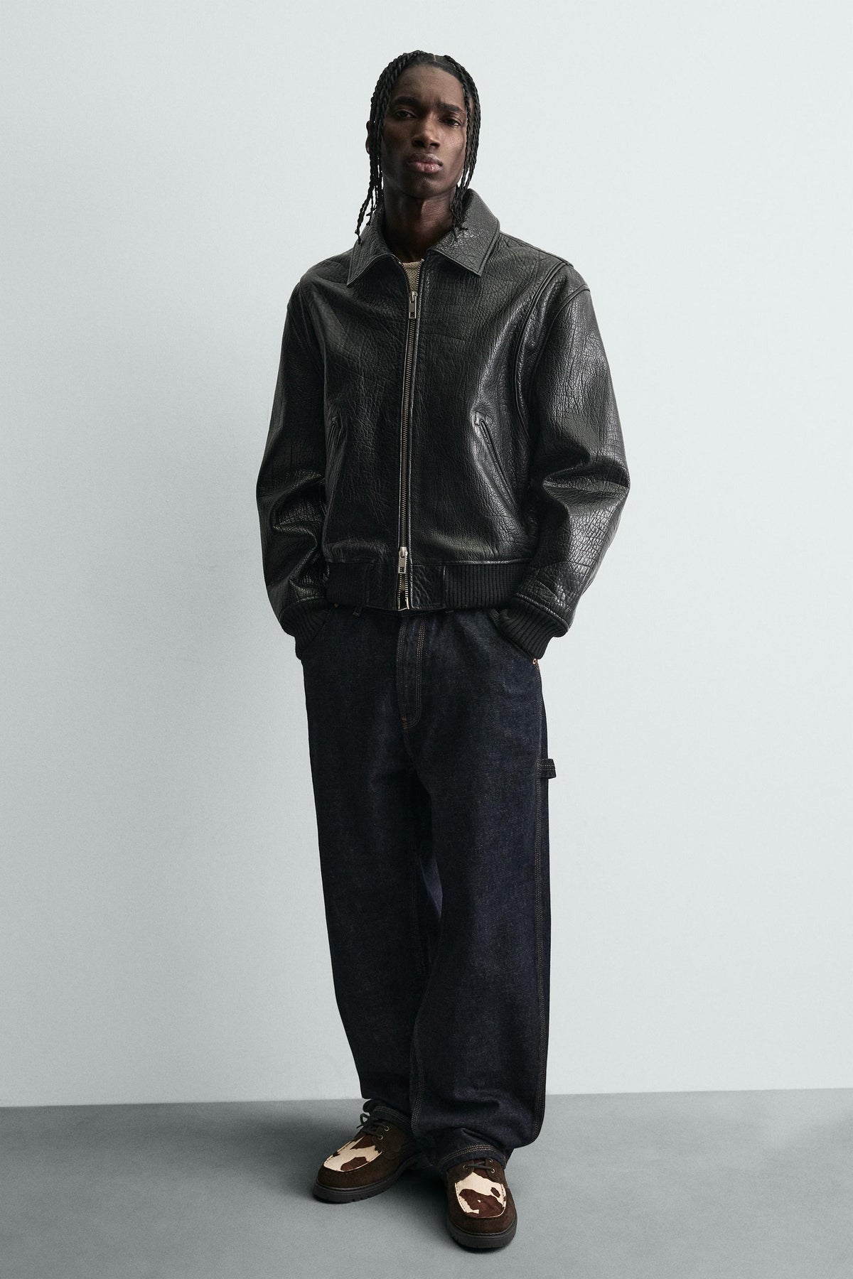 ANIMAL PRINT LEATHER DECK SHOES - Image 2