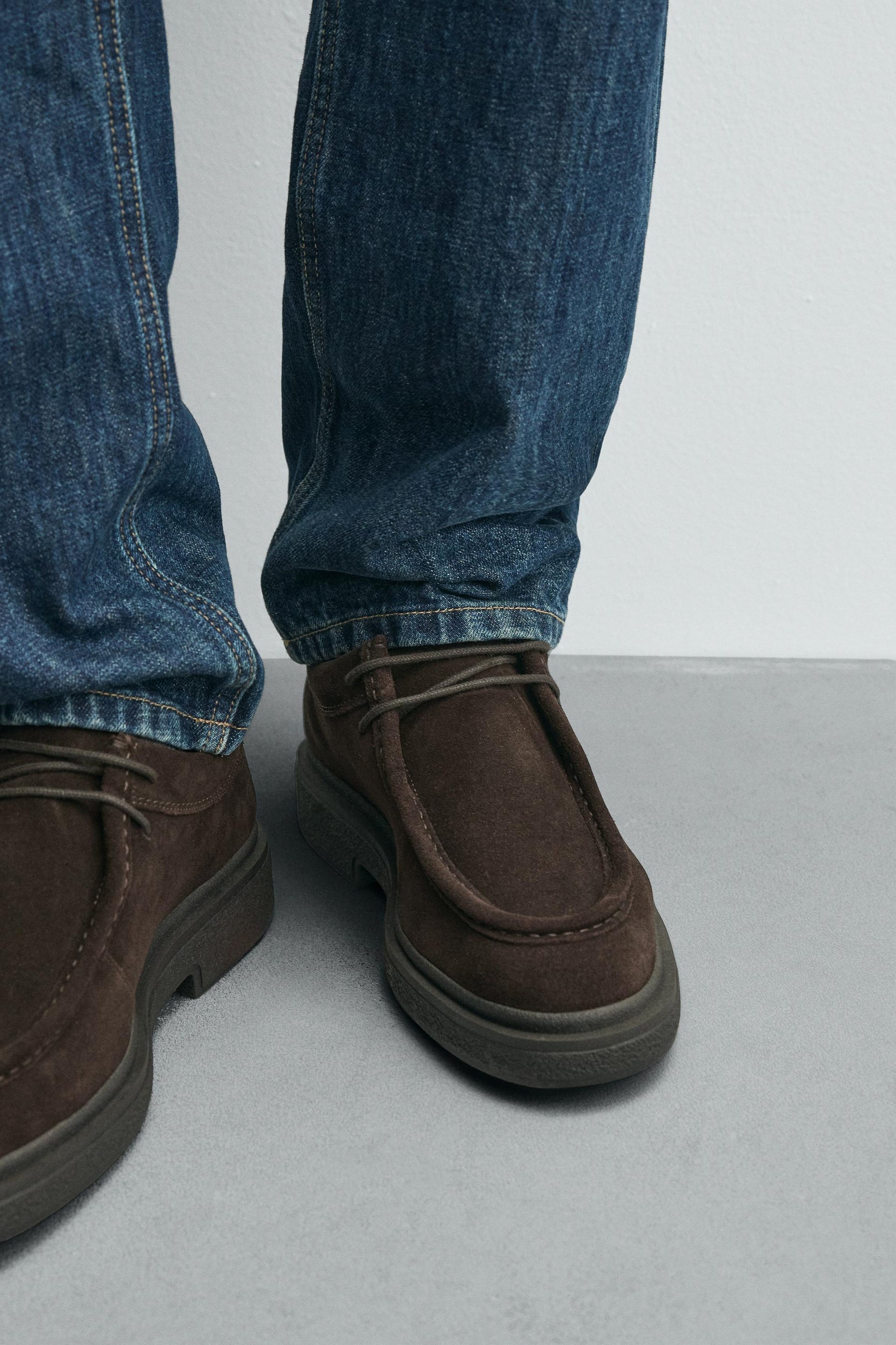 LEATHER MOC TOE SHOES - Image 3