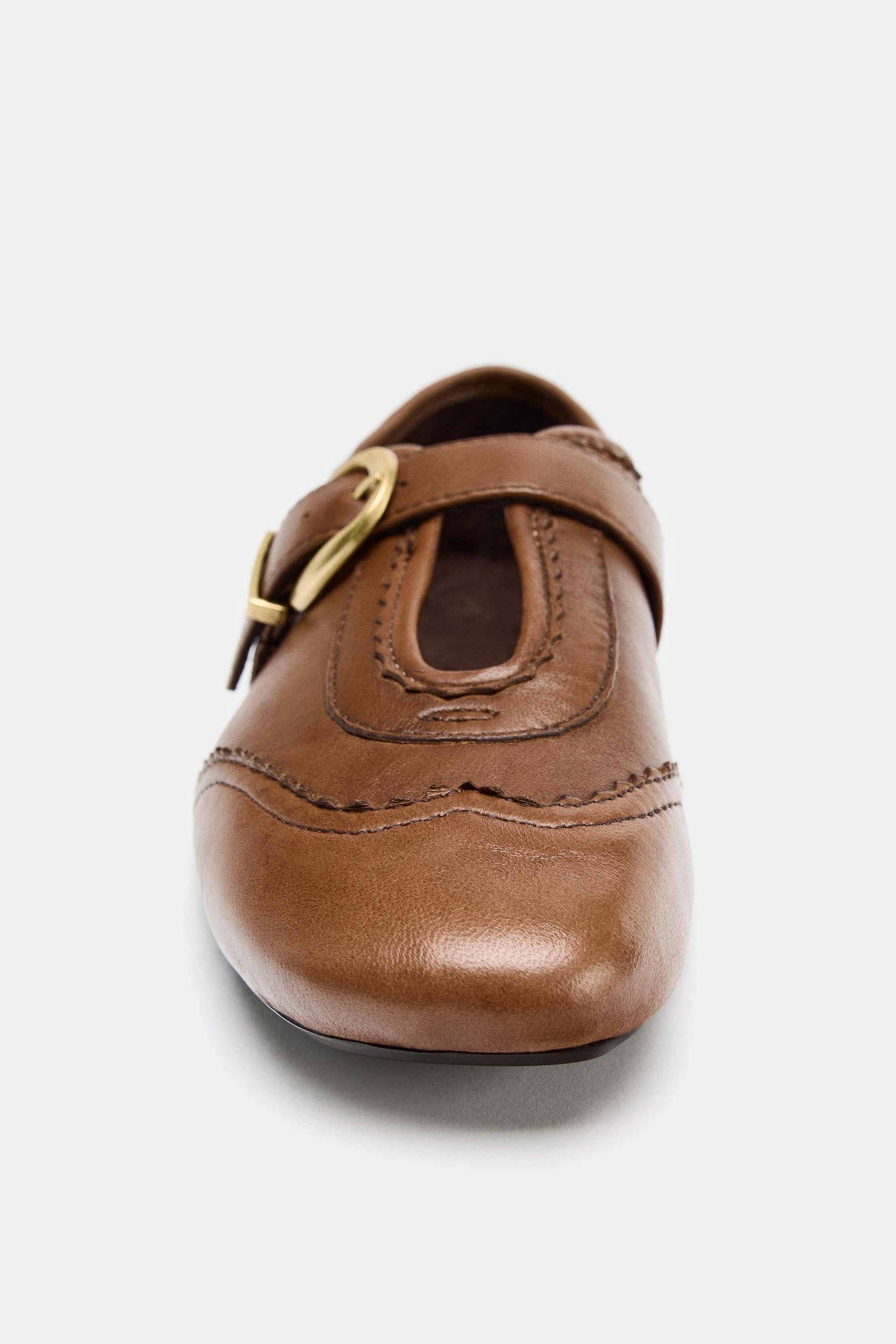 Leder-Brogue-Ballerinas