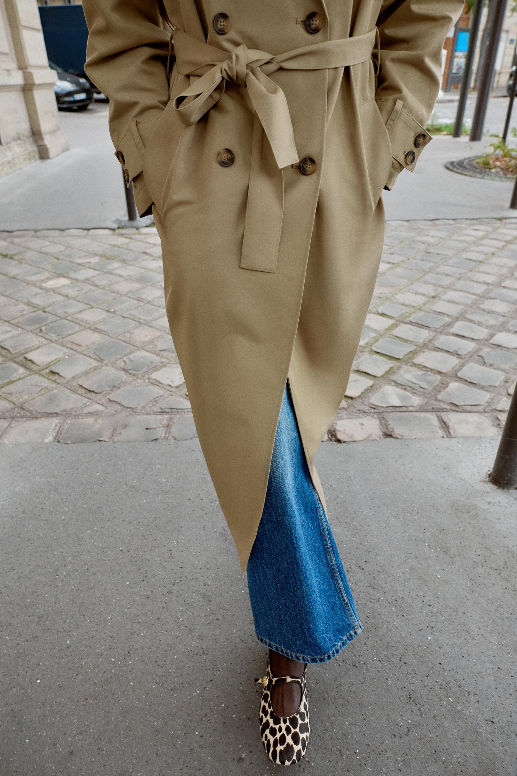 Ballerinas aus bedrucktem Leder