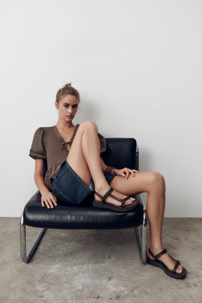 Riemchensandalen mit Klettverschluss