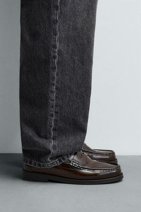 LEATHER PENNY LOAFERS - Image 1