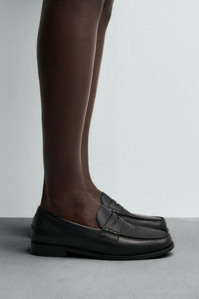 LEATHER PENNY LOAFERS - Image 1