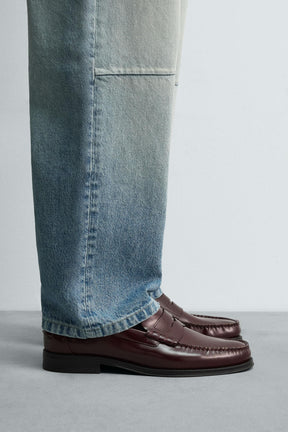 LEATHER PENNY LOAFERS - Image 1