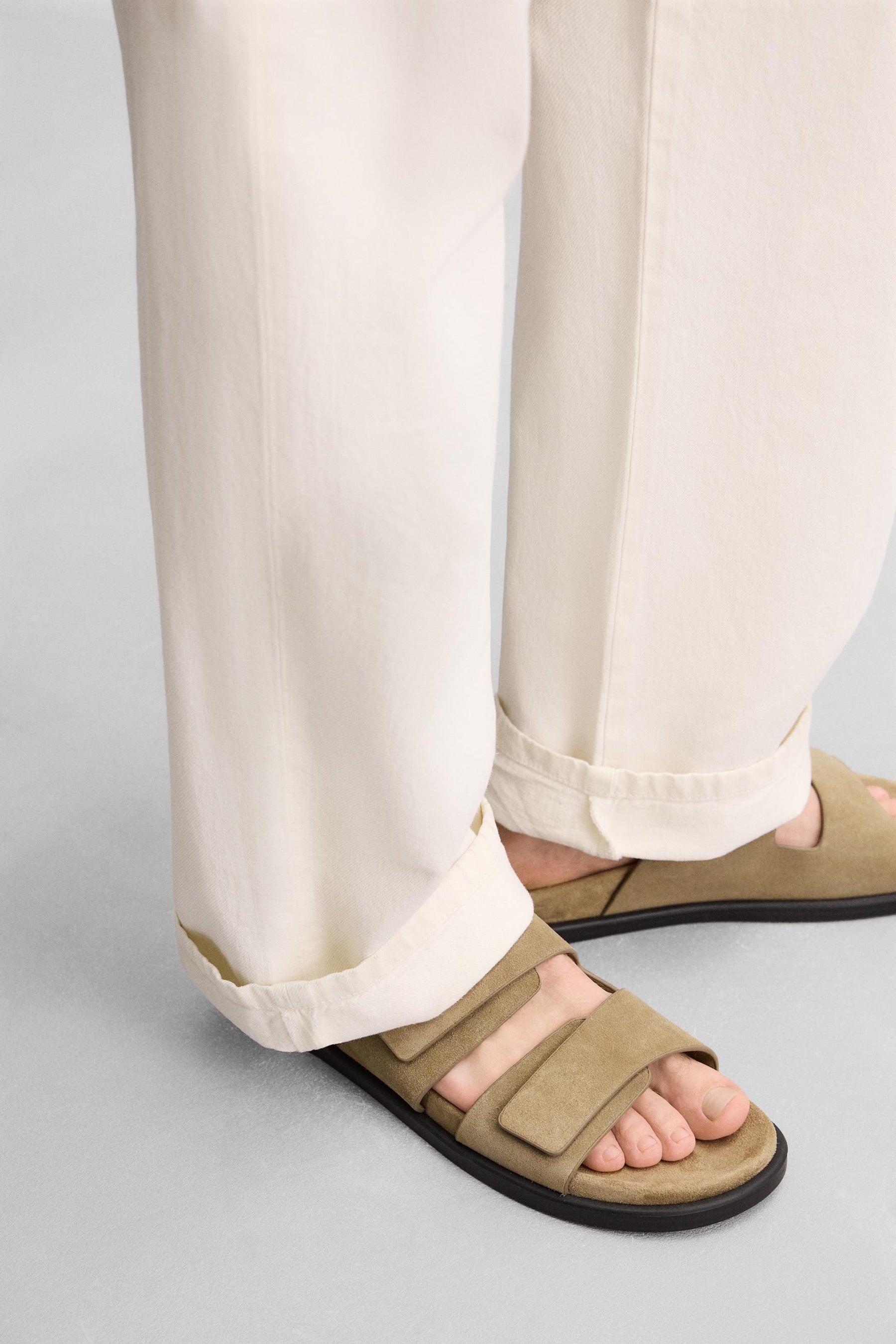 DOUBLE STRAP LEATHER SANDALS - Image 3