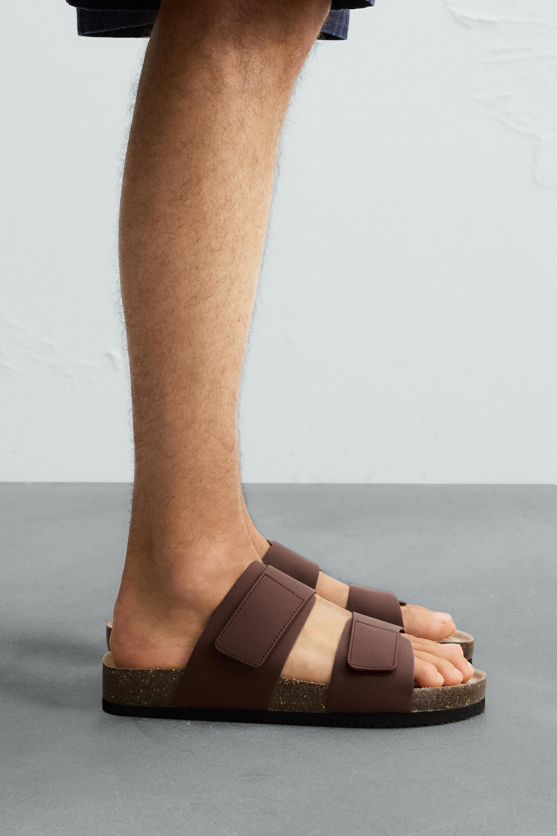 RUBBERISED DOUBLE STRAP SANDALS - Image 2