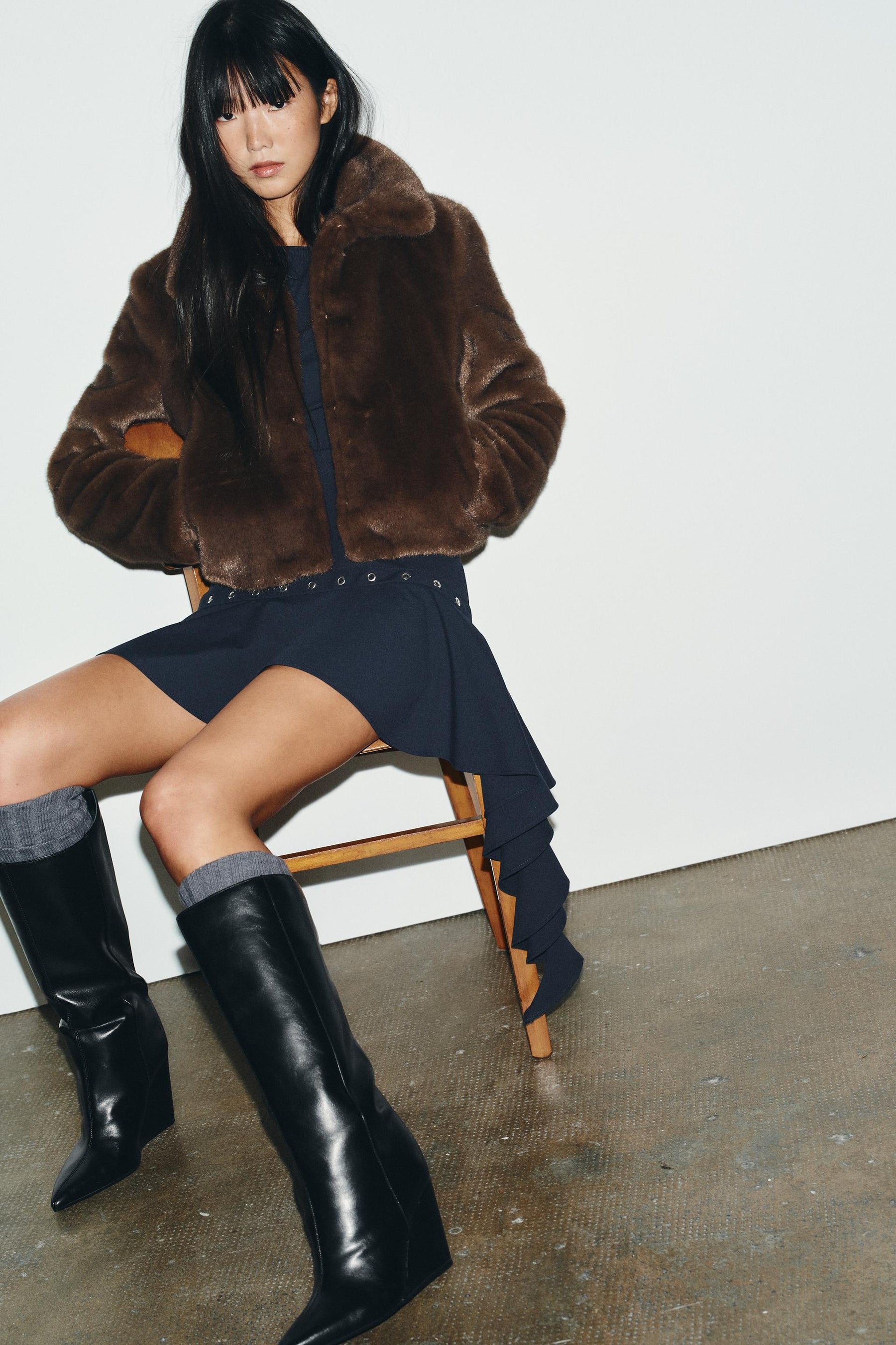 Stiefeletten mit Keilabsatz